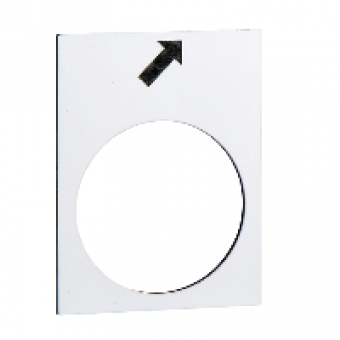 ZB2BY4963 - legend - 30 x 40 mm - white - forward slow, Schneider Electric