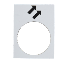 ZB2BY4964 - legend - 30 x 40 mm - white - forward fast, Schneider Electric