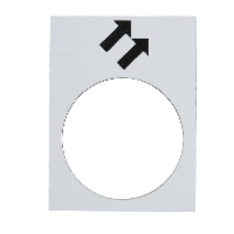 ZB2BY4964 - legend - 30 x 40 mm - white - forward fast, Schneider Electric