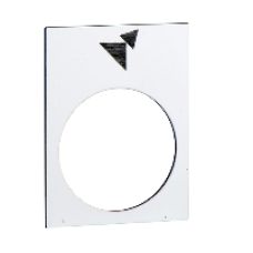 ZB2BY4965 - legend - 30 x 40 mm - white - forward slow-fast, Schneider Electric