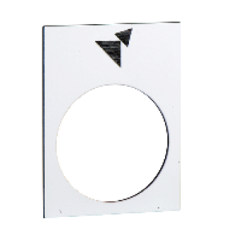 ZB2BY4965 - legend - 30 x 40 mm - white - forward slow-fast, Schneider Electric