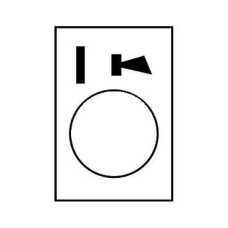 ZB2BY4985 - legend - 30 x 40 mm - white - start klaxon, Schneider Electric