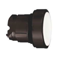 ZB4BA17 - white flush pushbutton head Ø22 spring return unmarked, Schneider Electric
