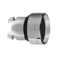 ZB4BA26 - black recessed pushbutton head Ø22 spring return unmarked, Schneider Electric