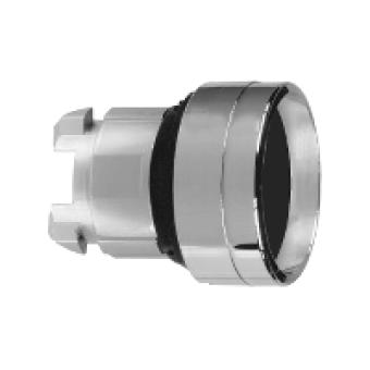 ZB4BA26 - black recessed pushbutton head Ø22 spring return unmarked, Schneider Electric