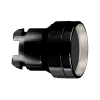 ZB4BA267 - black recessed pushbutton head Ø22 spring return unmarked, Schneider Electric