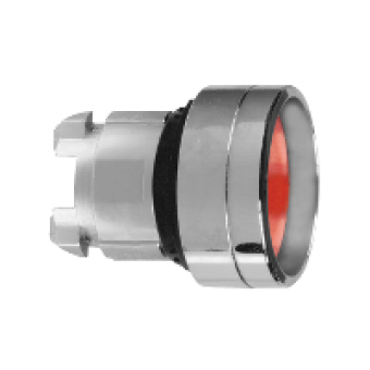 ZB4BA46 - red recessed pushbutton head Ø22 spring return unmarked, Schneider Electric