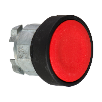 ZB4BA47 - red flush pushbutton head Ø22 spring return unmarked, Schneider Electric
