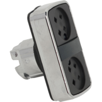 ZB4BA79 - flush/flush double-headed pushbutton Ø22 without cap, Schneider Electric