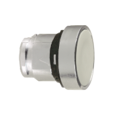 ZB4BA8 - grey flush pushbutton head Ø22 spring return unmarked, Schneider Electric