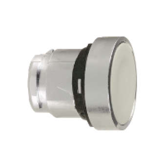 ZB4BA8 - grey flush pushbutton head Ø22 spring return unmarked, Schneider Electric