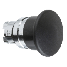 ZB4BC2 - black Ø40 mushroom pushbutton head Ø22 spring return, Schneider Electric