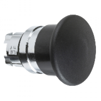 ZB4BC2 - black Ø40 mushroom pushbutton head Ø22 spring return, Schneider Electric