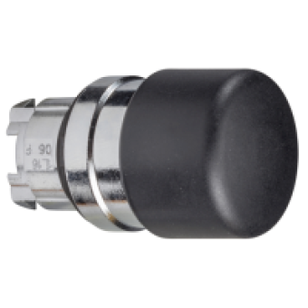 ZB4BC24 - black Ø30 mushroom pushbutton head Ø22 spring return, Schneider Electric