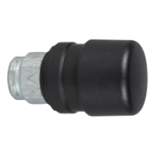 ZB4BC247 - black Ø30 mushroom pushbutton head Ø22 spring return, Schneider Electric