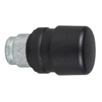 ZB4BC247 - black Ø30 mushroom pushbutton head Ø22 spring return, Schneider Electric