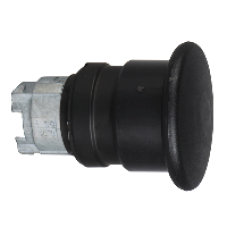 ZB4BC27 - black Ø40 mushroom pushbutton head Ø22 spring return, Schneider Electric