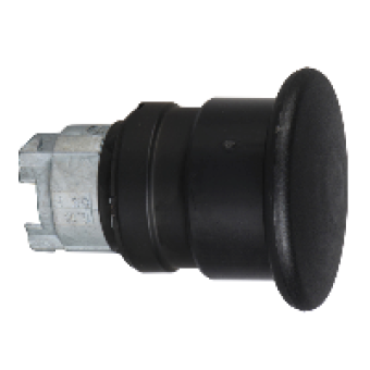 ZB4BC27 - black Ø40 mushroom pushbutton head Ø22 spring return, Schneider Electric