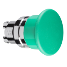 ZB4BC3 - green Ø40 mushroom pushbutton head Ø22 spring return, Schneider Electric