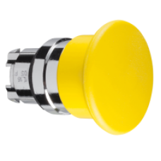 ZB4BC5 - yellow Ø40 mushroom pushbutton head Ø22 spring return, Schneider Electric