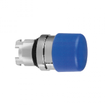 ZB4BC64 - blue Ø30 mushroom pushbutton head Ø22 spring return, Schneider Electric