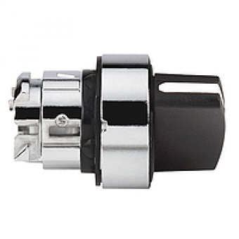 ZB4BD3 - black selector switch head Ø22 3-position stay put, Schneider Electric