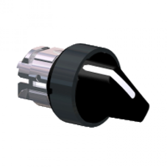 ZB4BD47 - black selector switch head Ø22 2-position spring return, Schneider Electric