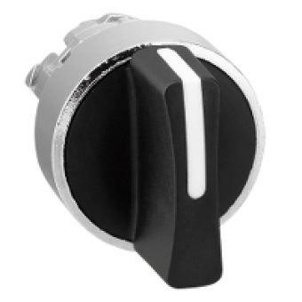 ZB4BD8 - black selector switch head Ø22 3-position spring return, Schneider Electric