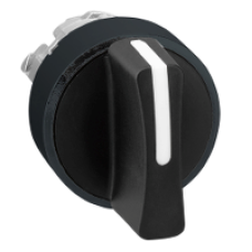 ZB4BD87 - black selector switch head Ø22 3-position spring return, Schneider Electric