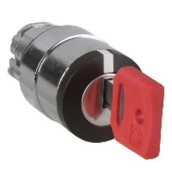 ZB4BG9F034 - selector switch head Ø22 fiat key, Schneider Electric