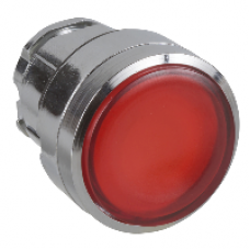 ZB4BH0483 - red flush illuminated pushbutton head Ø22 push-push for integral LED, Schneider Electric