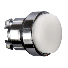 ZB4BH13 - white projecting illuminated pushbutton head Ø22 push-push for integral LED, Schneider Electric