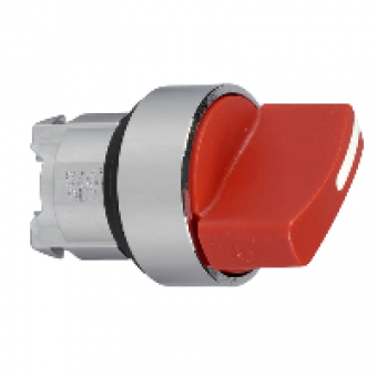 ZB4BK1243 - red illuminated selector switch head Ø22 2-position stay put, Schneider Electric