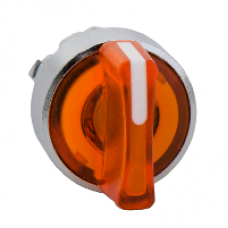 ZB4BK1353 - orange illuminated selector switch head Ø22 3-position stay put, Schneider Electric