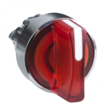 ZB4BK1443 - red illuminated selector switch head Ø22 2-position spring return, Schneider Electric