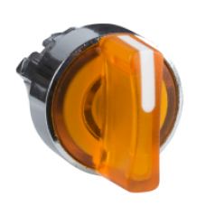 ZB4BK1453 - orange illuminated selector switch head Ø22 2-position spring return, Schneider Electric