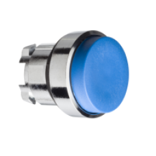 ZB4BL6 - blue projecting pushbutton head Ø22 spring return unmarked, Schneider Electric