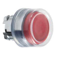 ZB4BP4 - red projecting pushbutton head Ø22 spring return unmarked, Schneider Electric
