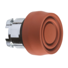 ZB4BP4S - red flush pushbutton head Ø22 spring return unmarked, Schneider Electric