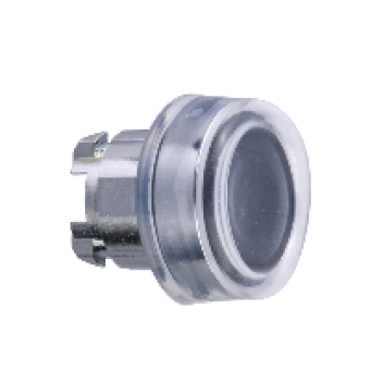 ZB4BPA2 - black flush pushbutton head Ø22 spring return unmarked, Schneider Electric