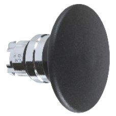 ZB4BR2 - black Ø60 mushroom pushbutton head Ø22 spring return, Schneider Electric