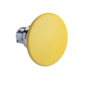 ZB4BR5 - yellow Ø60 mushroom pushbutton head Ø22 spring return, Schneider Electric