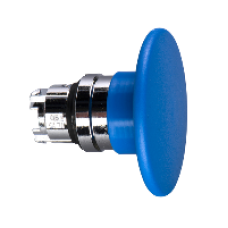 ZB4BR6 - blue Ø60 mushroom pushbutton head Ø22 spring return, Schneider Electric
