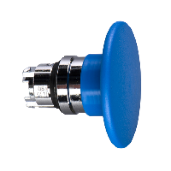 ZB4BR6 - blue Ø60 mushroom pushbutton head Ø22 spring return, Schneider Electric