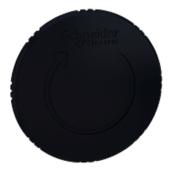 ZB4BS62 - black Ø60 mushroom pushbutton head Ø22 latching turn release, Schneider Electric