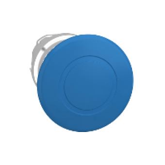 ZB4BT6 - blue Ø40 mushroom pushbutton head Ø22 latching push-pull, Schneider Electric