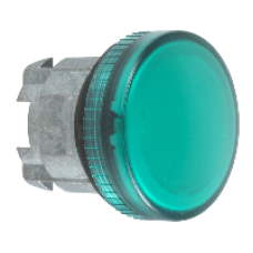 ZB4BV03 - green pilot light head Ø22 with plain lens for BA9s bulb, Schneider Electric