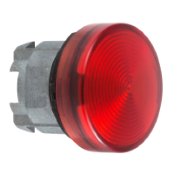 ZB4BV043 - red pilot light head Ø22 with plain lens for integral LED, Schneider Electric