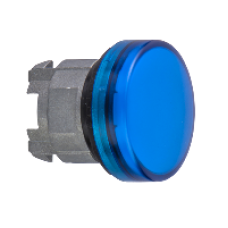 ZB4BV063 - blue pilot light head Ø22 with plain lens for integral LED, Schneider Electric