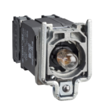 ZB4BW035 - light block with body/fixing collar with BA9s incandesc. bulb 110...120V 1NO+1NC, Schneider Electric
